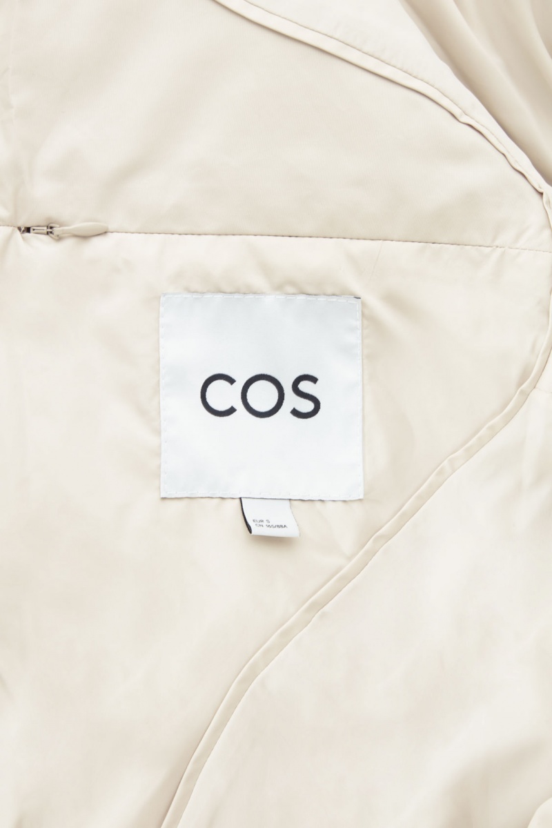 Dámské Kabáty COS S Kapucí Recycled Down Puffer Krém | FRPX-80916
