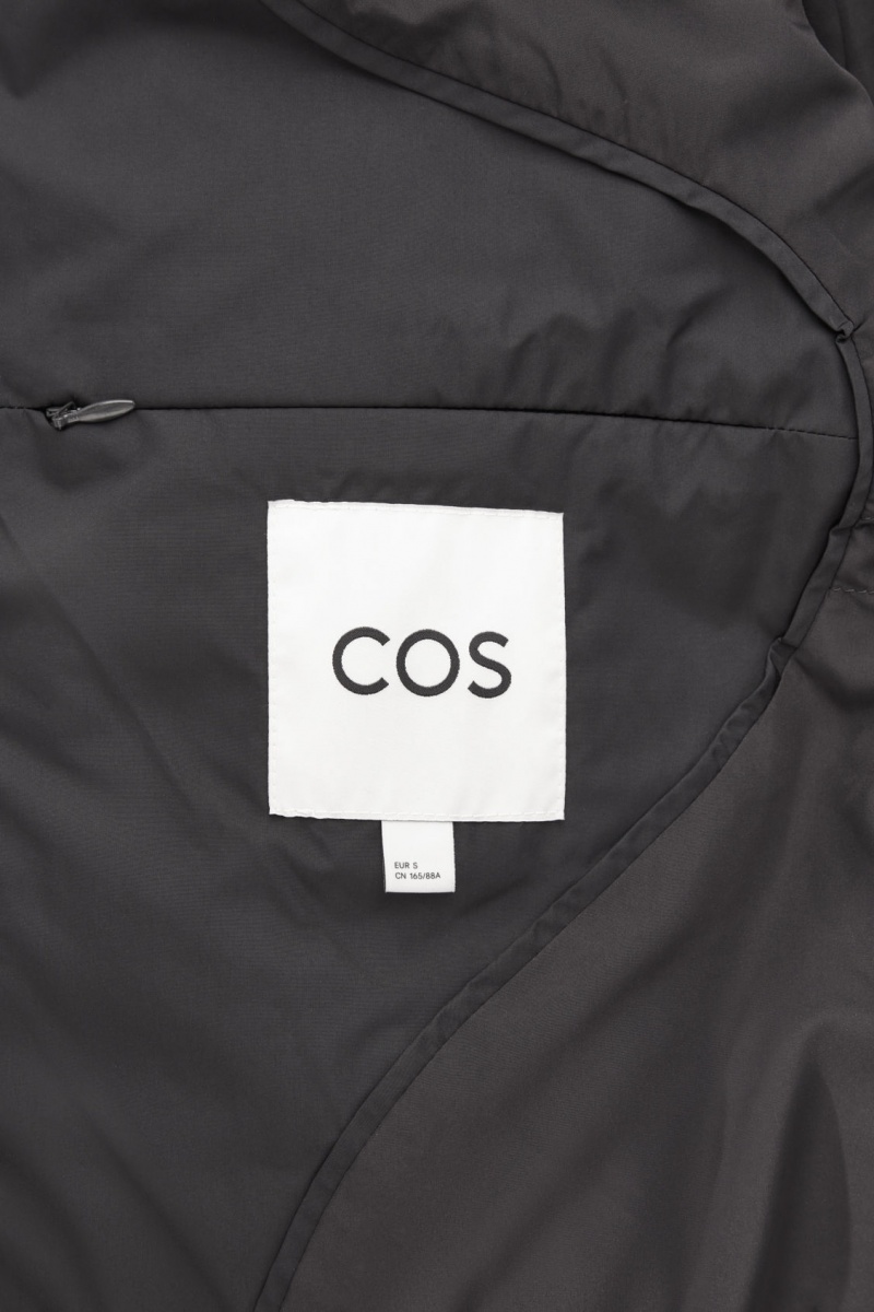 Dámské Kabáty COS S Kapucí Recycled Down Puffer Černé | UAOJ-15762
