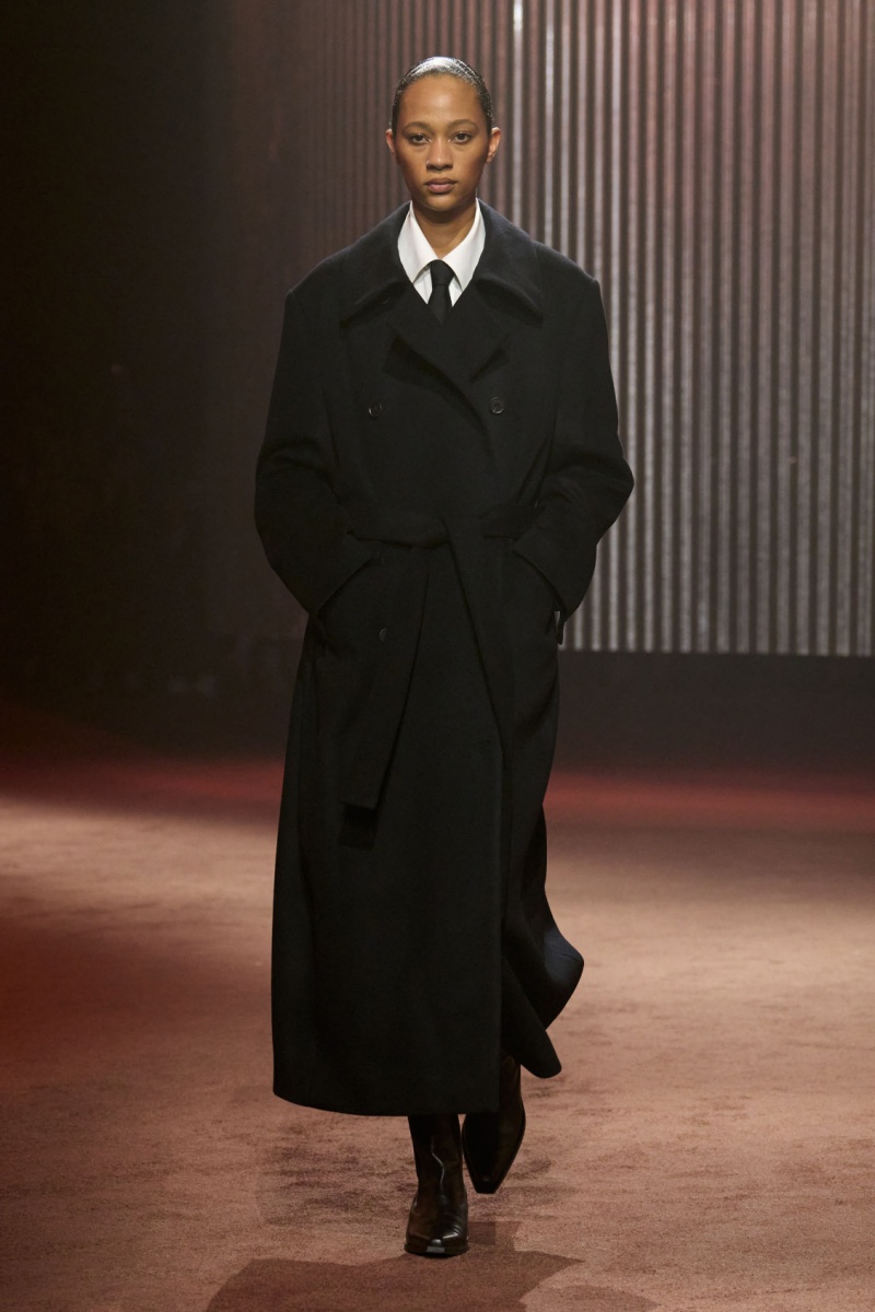 Dámské Kabáty COS The Recycled-Cashmere Trench Černé | XCER-61597