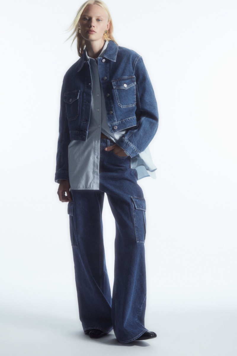 Dámské Kalhoty COS Denim Cargo Blankyt | XRZQ-70183