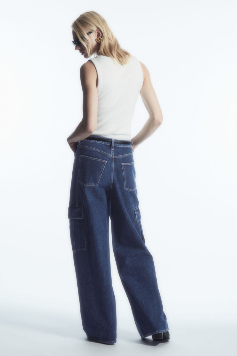 Dámské Kalhoty COS Denim Cargo Blankyt | XRZQ-70183