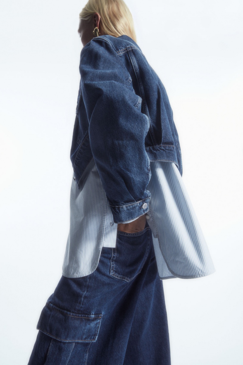 Dámské Kalhoty COS Denim Cargo Blankyt | XRZQ-70183
