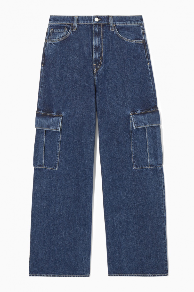 Dámské Kalhoty COS Denim Cargo Blankyt | XRZQ-70183