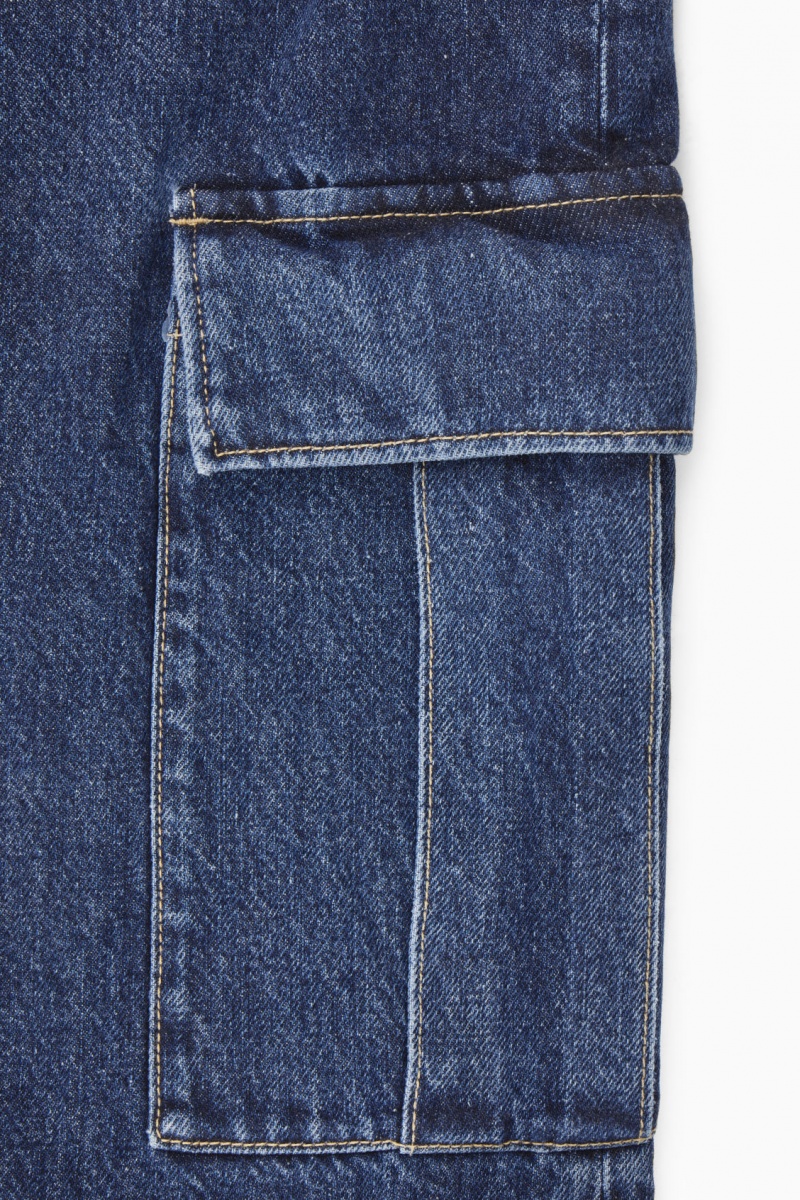 Dámské Kalhoty COS Denim Cargo Blankyt | XRZQ-70183