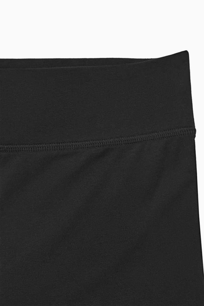 Dámské Kalhoty COS Flared Jersey Černé | QWAT-65908