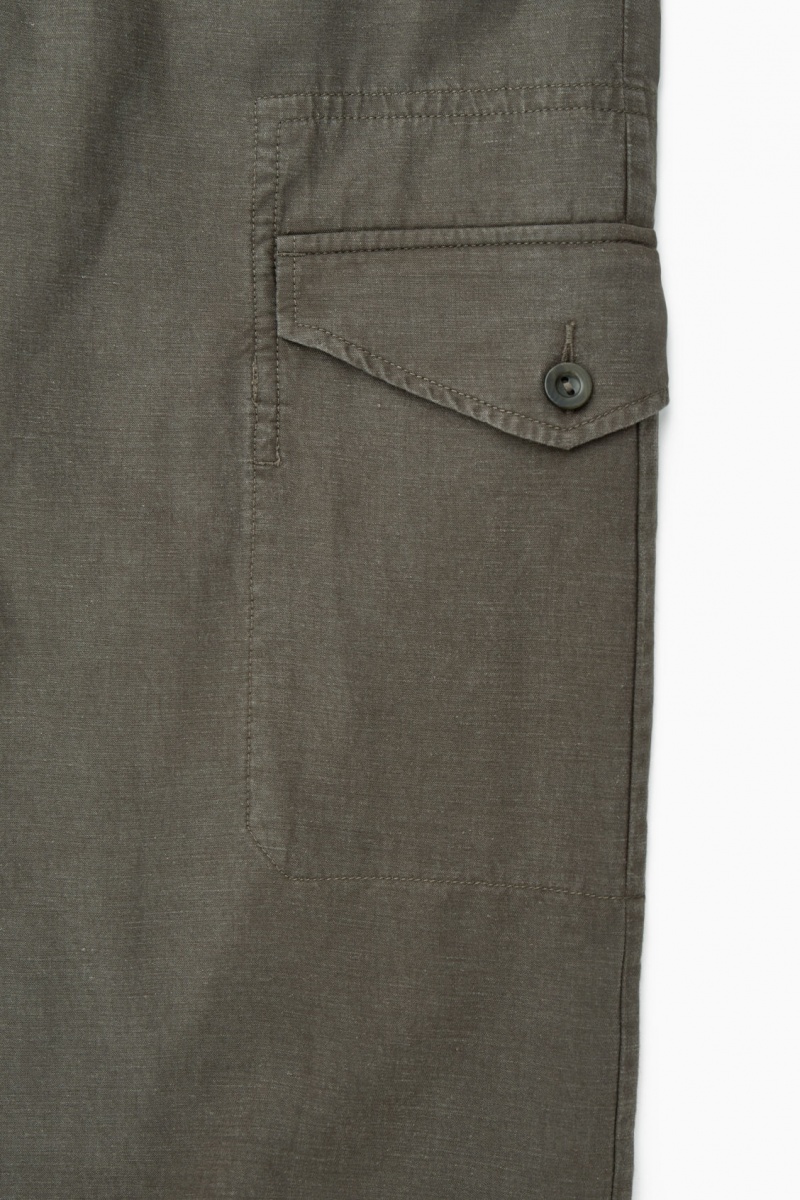Dámské Kalhoty COS Lehké Drawstring Cargo Světle Hnědé | QOIN-78940