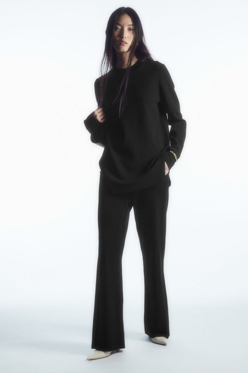 Dámské Kalhoty COS Milano-Knit Černé | JAGD-87391