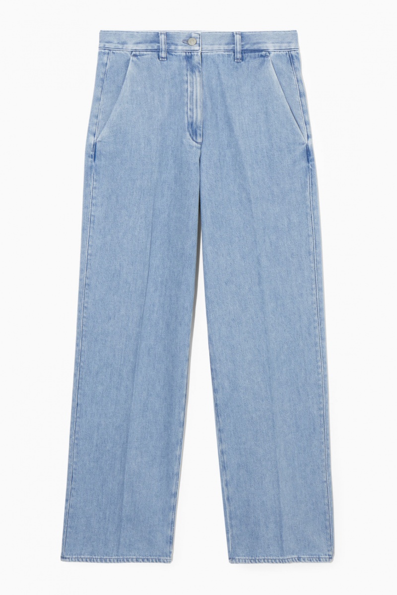 Dámské Kalhoty COS Rovný-Leg Denim Světle Blankyt | FUEL-56812