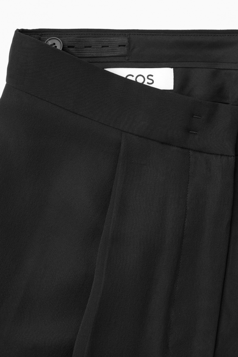 Dámské Kalhoty COS Sheer Silk Černé | AHGY-32895