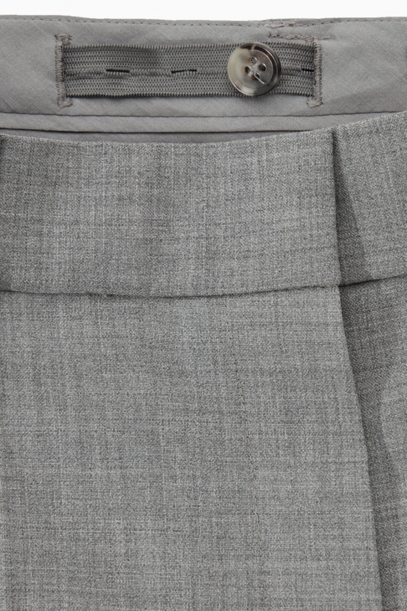 Dámské Kalhoty COS Tailored Rovný-Leg Vlna Tmavě Šedé | UXBT-90721