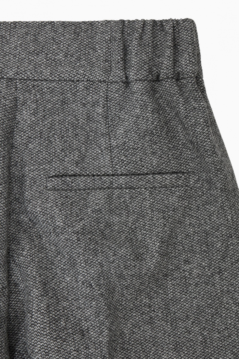 Dámské Kalhoty COS Tailored Vlna-Flannel Culottes Bílé Černé | ILCB-47931