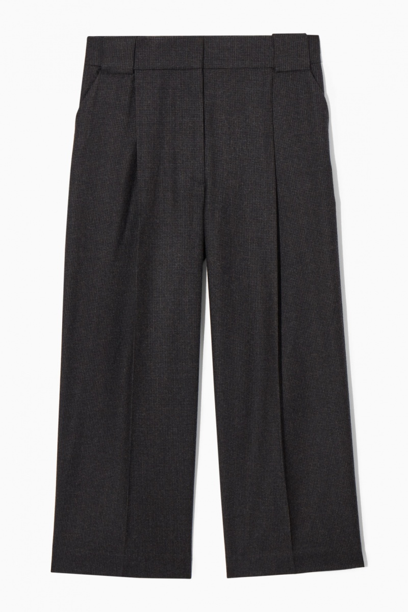Dámské Kalhoty COS Tailored Vlna-Flannel Culottes Tmavě Šedé | HQGL-87961