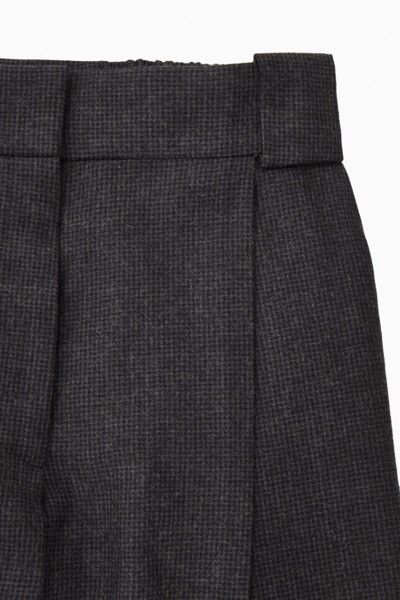 Dámské Kalhoty COS Tailored Vlna-Flannel Culottes Tmavě Šedé | HQGL-87961