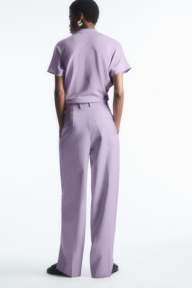 Dámské Kalhoty COS Široké-Leg Tailored Světle Fialové | QTFS-13746