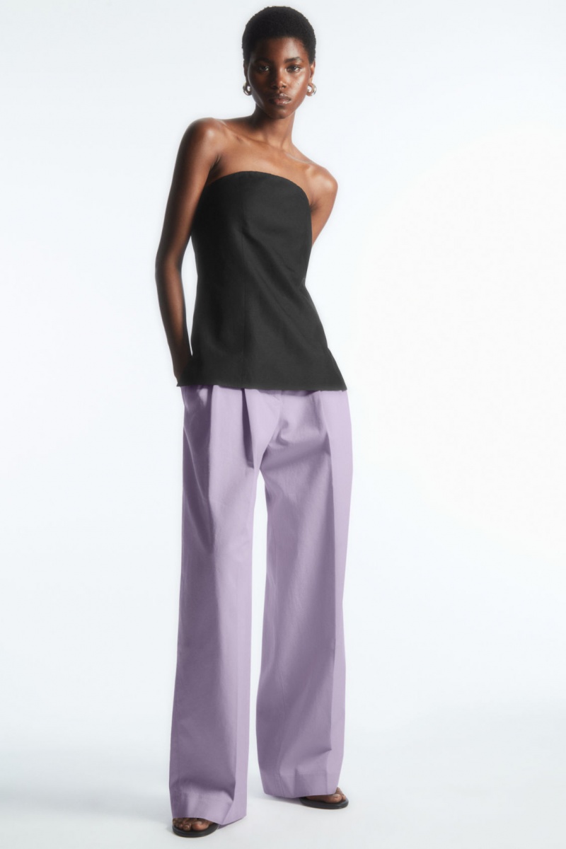 Dámské Kalhoty COS Široké-Leg Tailored Světle Fialové | QTFS-13746