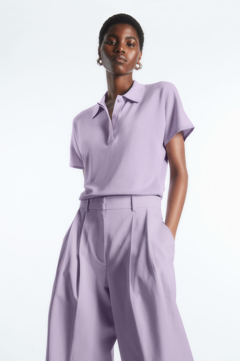 Dámské Kalhoty COS Široké-Leg Tailored Světle Fialové | QTFS-13746