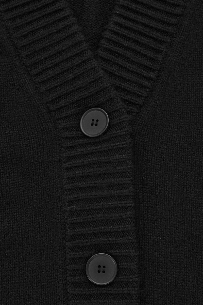 Dámské Kardigan COS Cocooning Vlna V-Neck Černé | RPWJ-72089