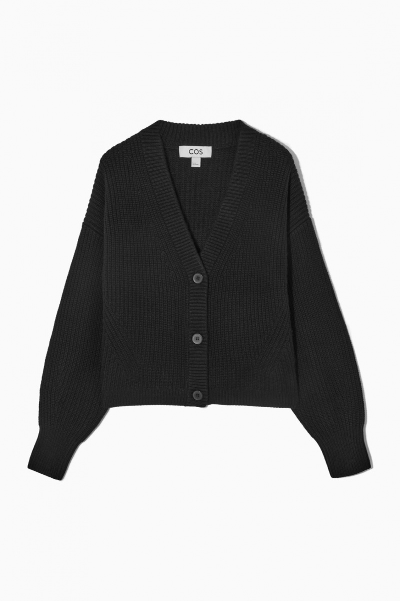Dámské Kardigan COS Cropped Vlna And Cashmere-Blend Černé | DKCG-50621