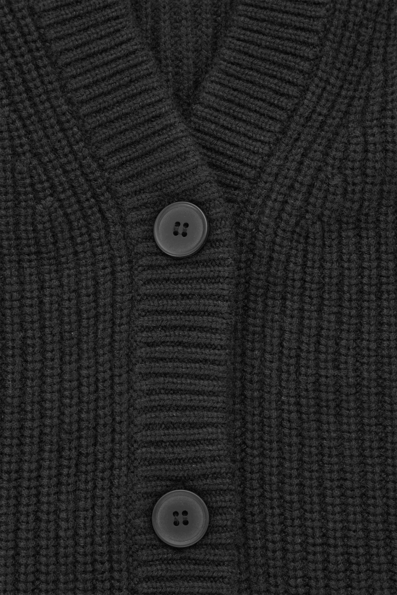 Dámské Kardigan COS Cropped Vlna And Cashmere-Blend Černé | DKCG-50621