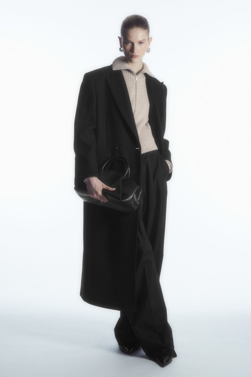 Dámské Kardigan COS Cropped Vlna Zip-Up Béžový | KYRM-02897