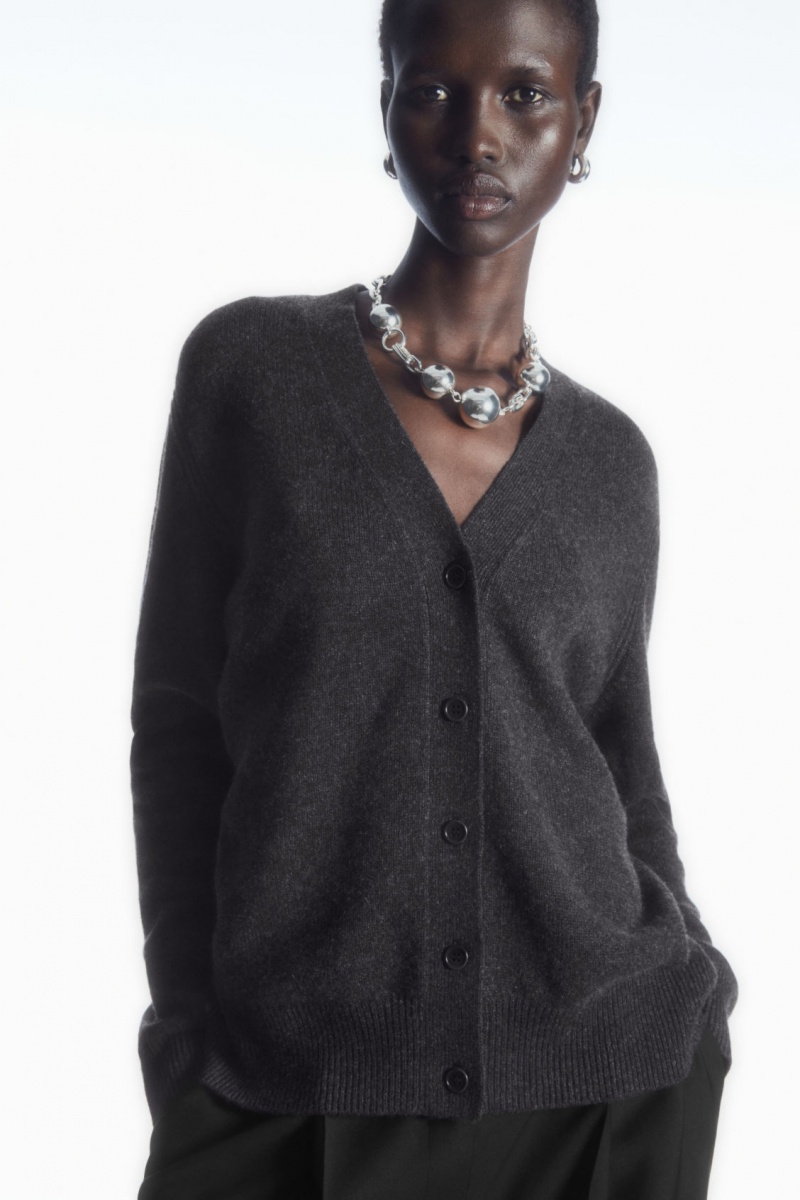 Dámské Kardigan COS Pure Cashmere Tmavě Šedé | JPIW-80241