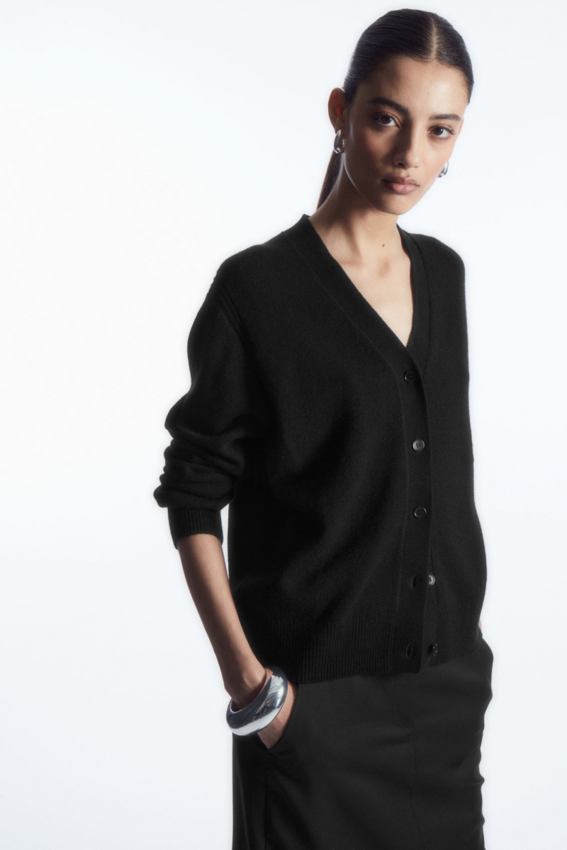 Dámské Kardigan COS Pure Cashmere Černé | PQHV-06829
