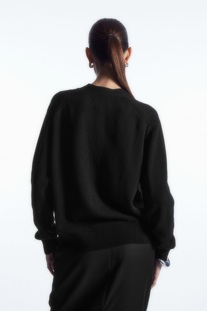 Dámské Kardigan COS Pure Cashmere Černé | PQHV-06829