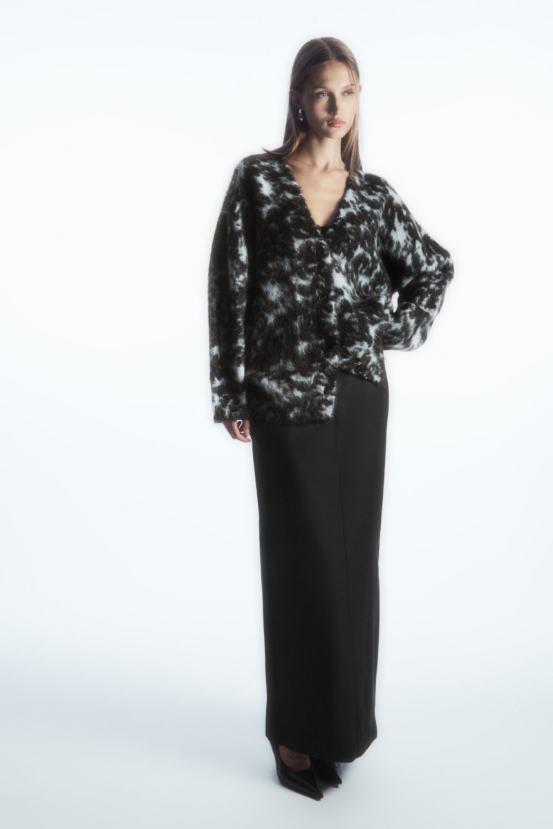 Dámské Kardigan COS Tortoiseshell-Jacquard Alpaca-Blend Blankyt | ULFO-71843