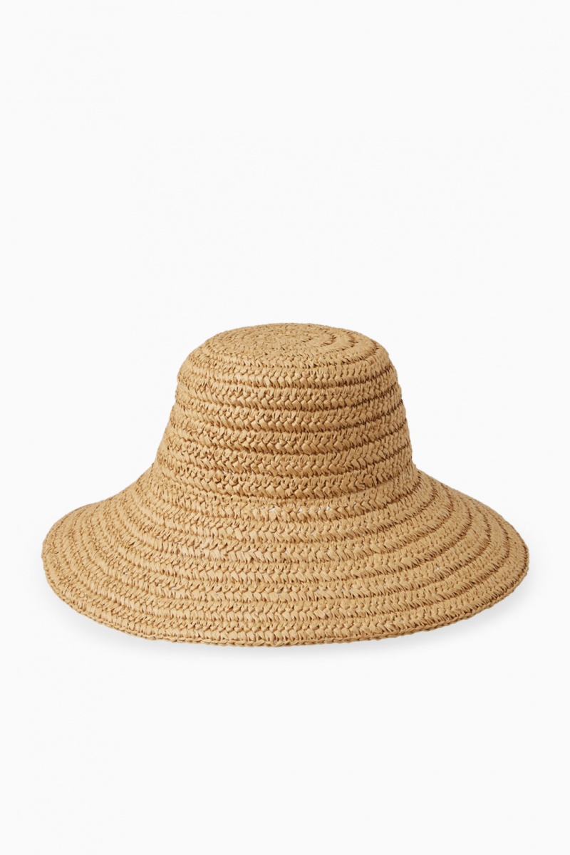 Dámské Klobouky COS Straw Bucket Béžový | XPDZ-56713