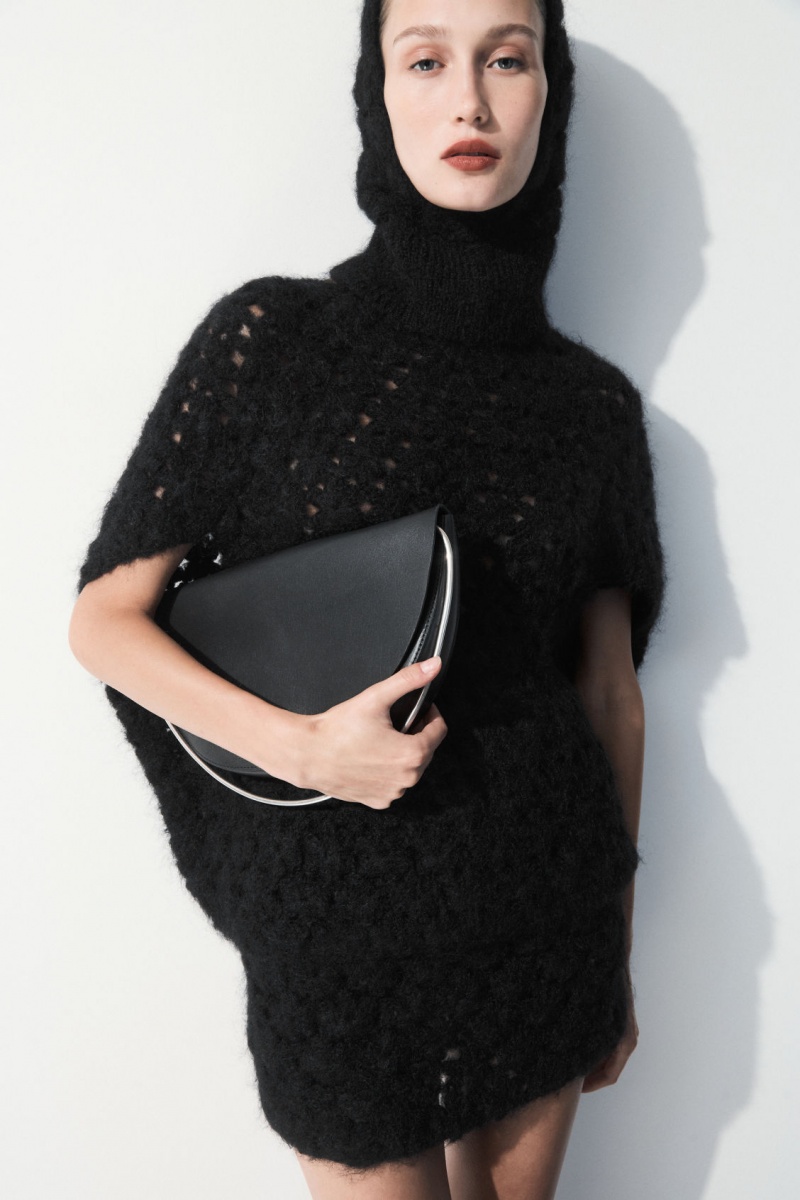 Dámské Klobouky COS The Crochet-Knit Balaclava Černé | ZTVQ-91608