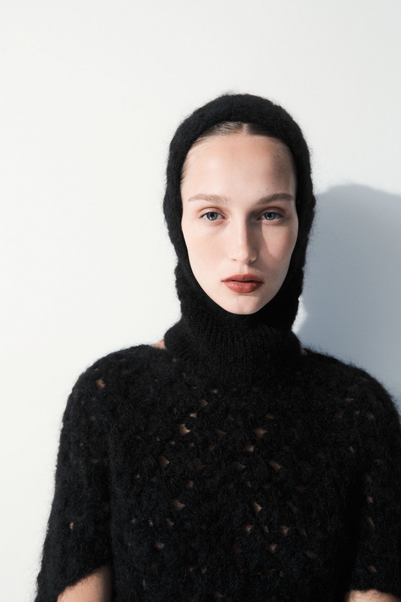Dámské Klobouky COS The Crochet-Knit Balaclava Černé | ZTVQ-91608