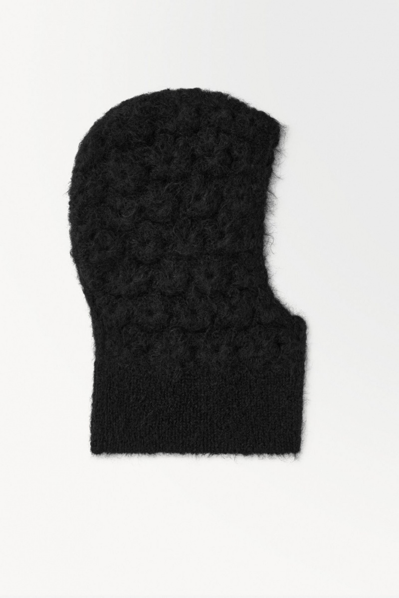 Dámské Klobouky COS The Crochet-Knit Balaclava Černé | ZTVQ-91608