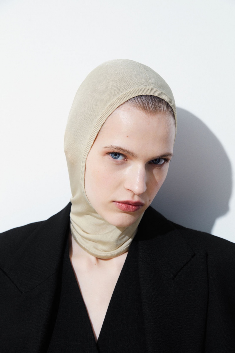 Dámské Klobouky COS The Pletené Balaclava Béžový | TSJD-57230