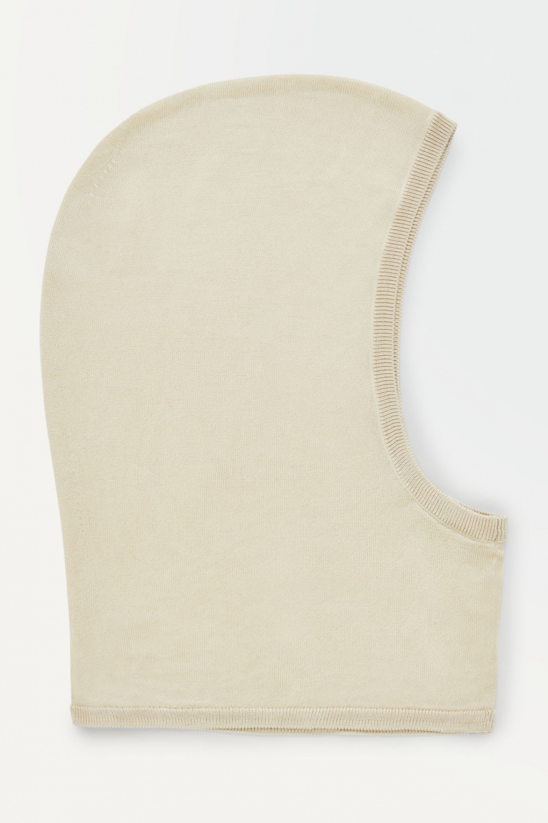 Dámské Klobouky COS The Pletené Balaclava Béžový | TSJD-57230