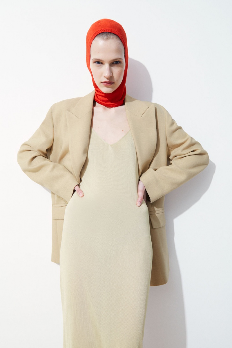 Dámské Klobouky COS The Pletené Balaclava Oranžové | ZKFV-17895
