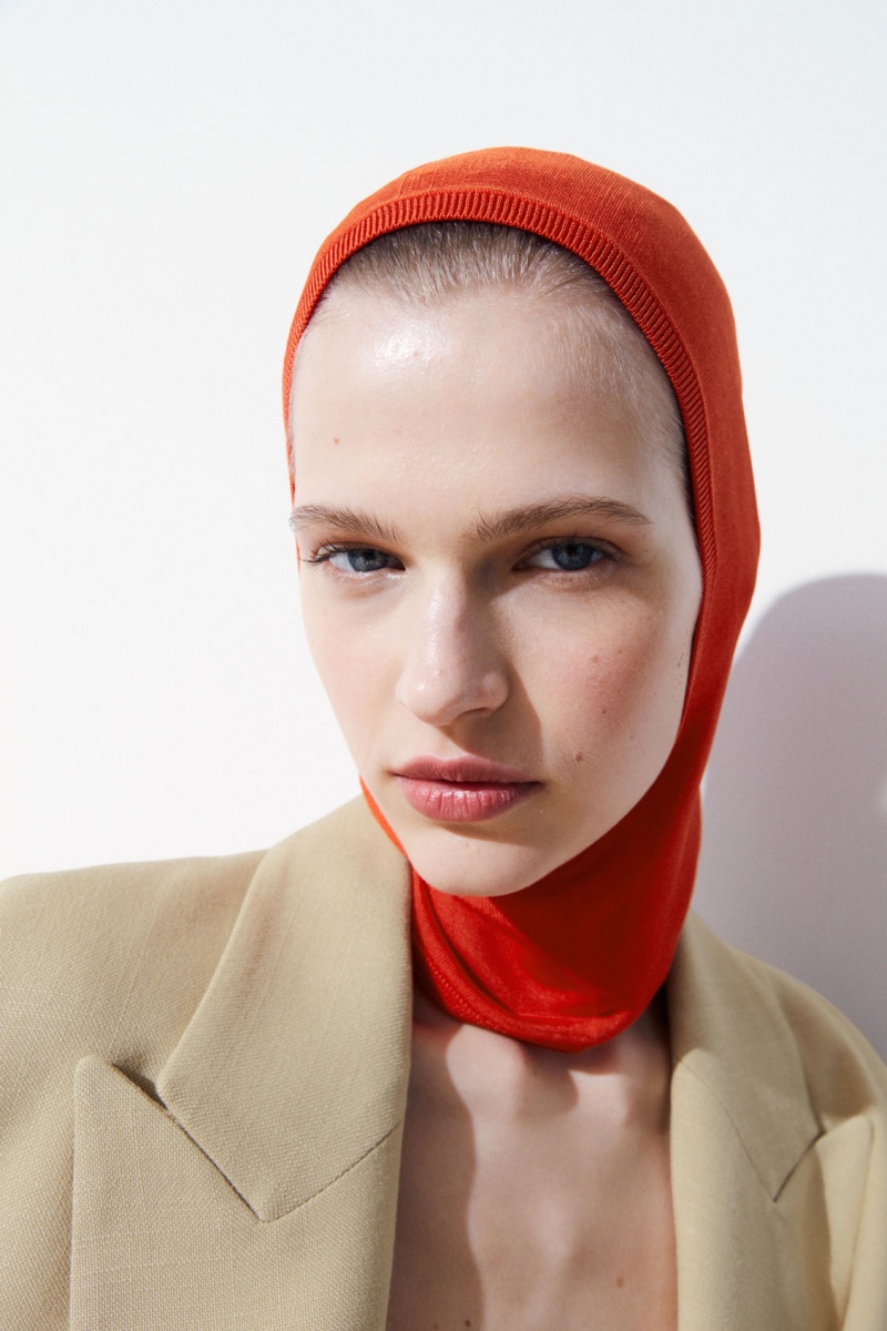 Dámské Klobouky COS The Pletené Balaclava Oranžové | ZKFV-17895