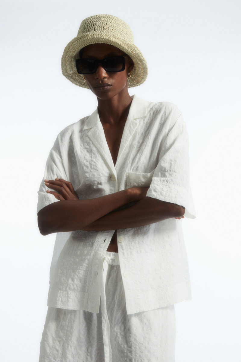 Dámské Klobouky COS Woven Straw Bucket Béžový | YVNL-75614