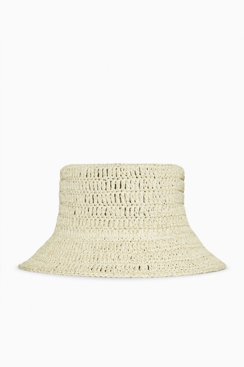 Dámské Klobouky COS Woven Straw Bucket Béžový | YVNL-75614