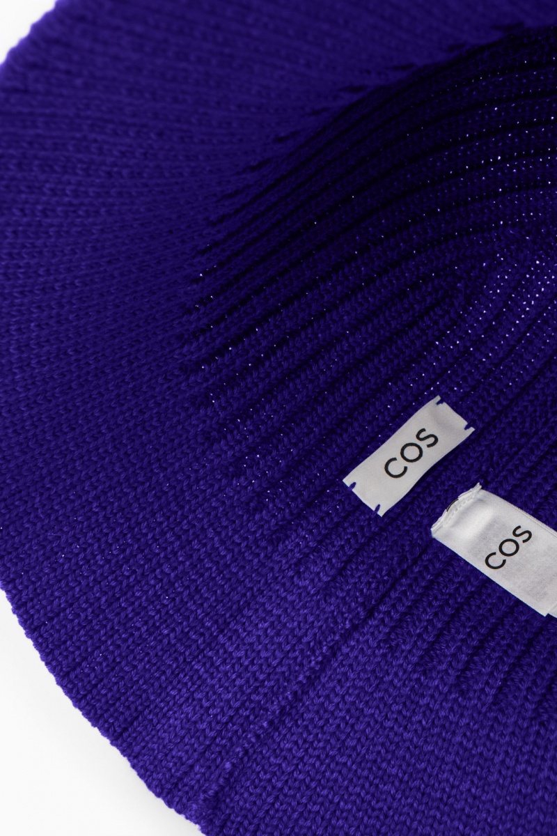Dámské Klobouky COS Žebrovaný Merino Vlna Bucket Blankyt | GLAM-78054