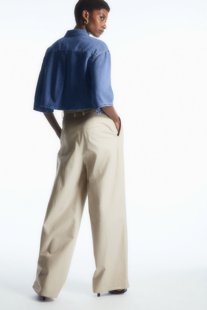Dámské Košile COS Cropped Denim Blankyt | NRUY-70683