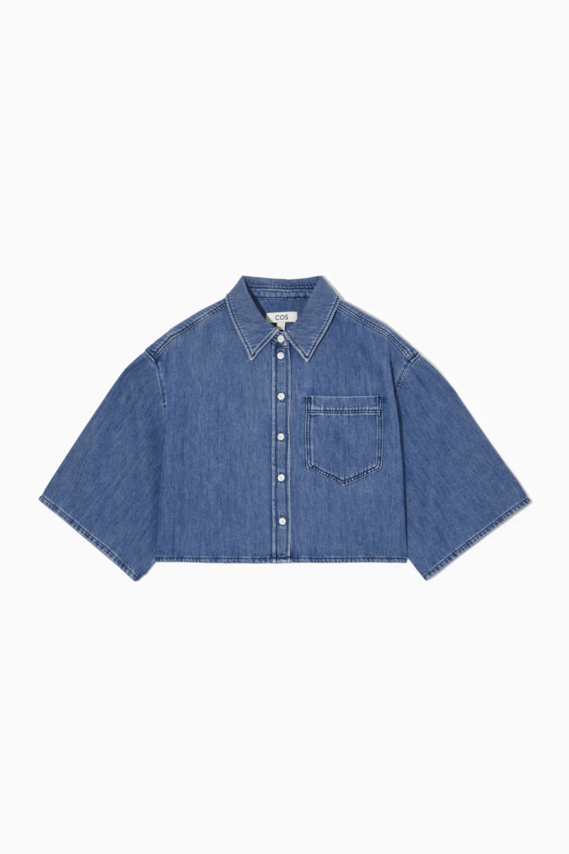 Dámské Košile COS Cropped Denim Blankyt | NRUY-70683