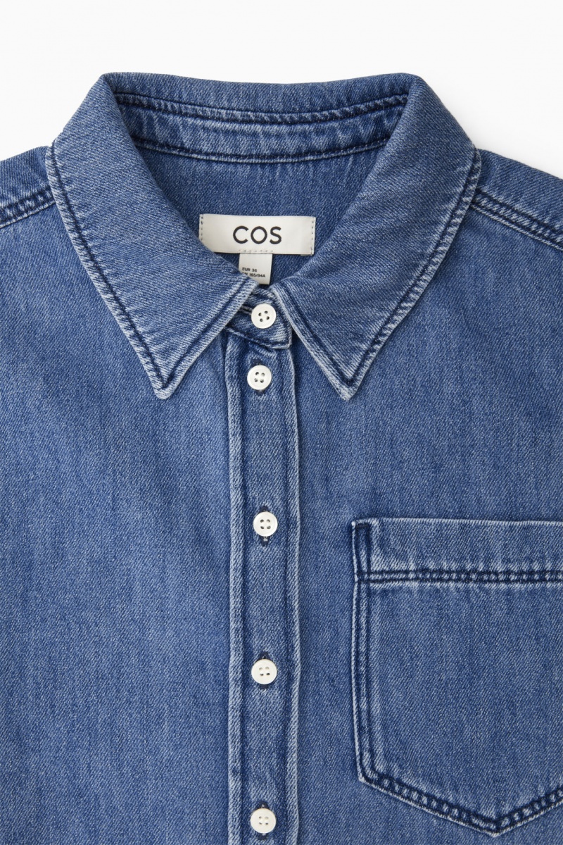 Dámské Košile COS Cropped Denim Blankyt | NRUY-70683