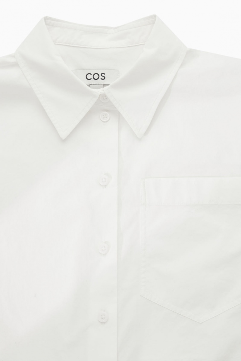 Dámské Košile COS Cropped Poplin Bílé | ZDYB-29605