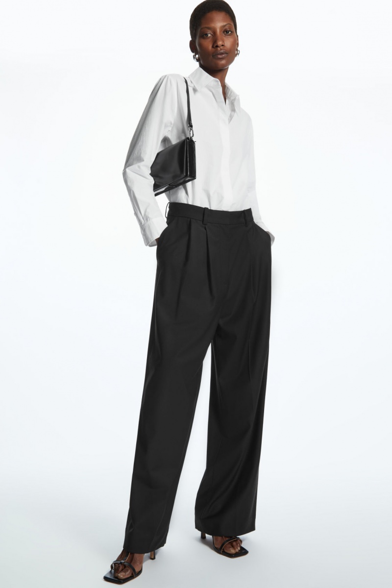 Dámské Košile COS Minimal Concealed-Placket Bílé | ZPVQ-53289
