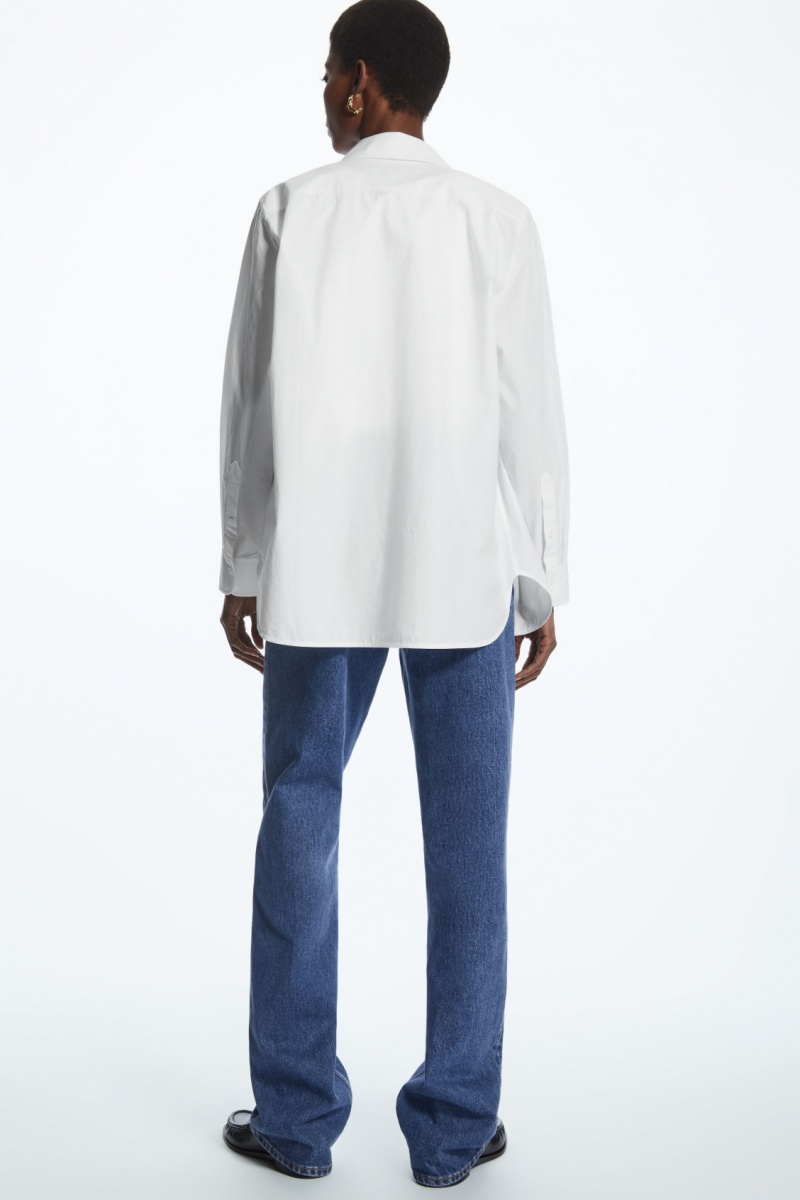 Dámské Košile COS Minimal Concealed-Placket Bílé | ZPVQ-53289