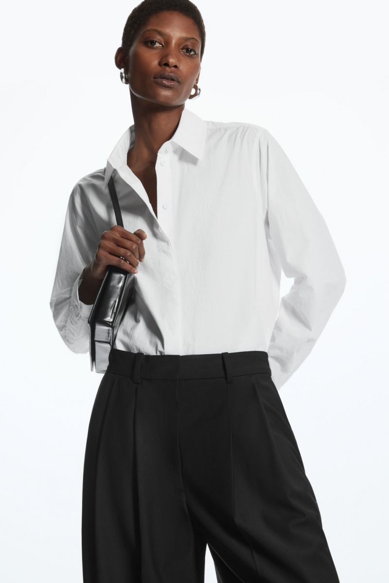 Dámské Košile COS Minimal Concealed-Placket Bílé | ZPVQ-53289