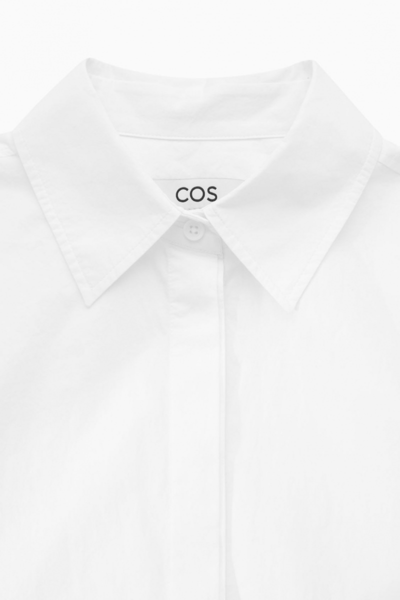 Dámské Košile COS Minimal Concealed-Placket Bílé | ZPVQ-53289