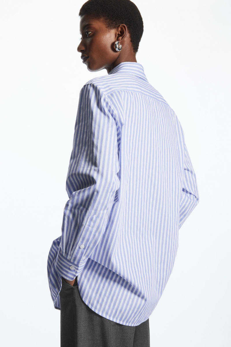 Dámské Košile COS Minimal Concealed-Placket Blankyt Bílé | TFLA-54296