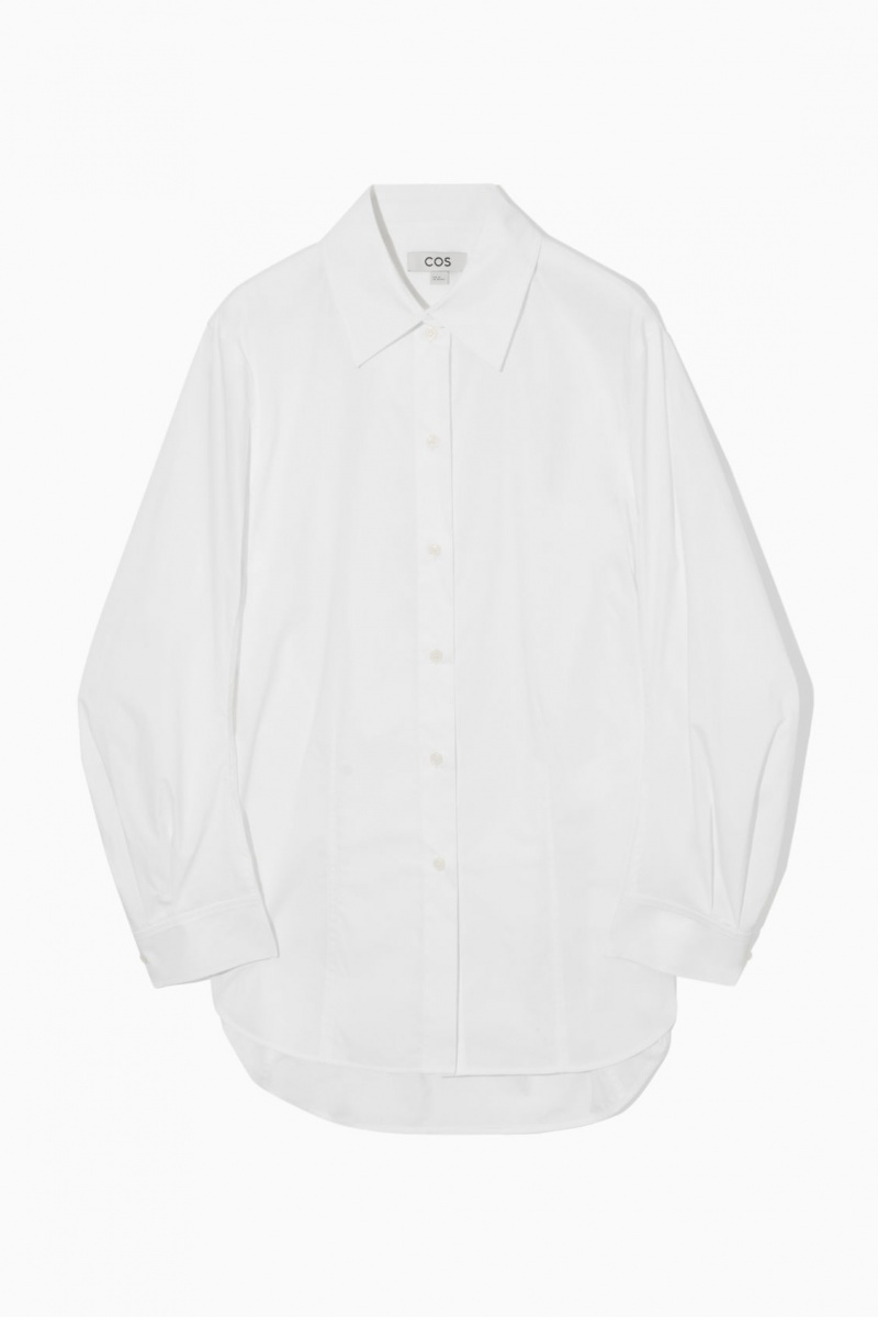 Dámské Košile COS Oversized Bavlněné-Blend Bílé | PXIR-53498