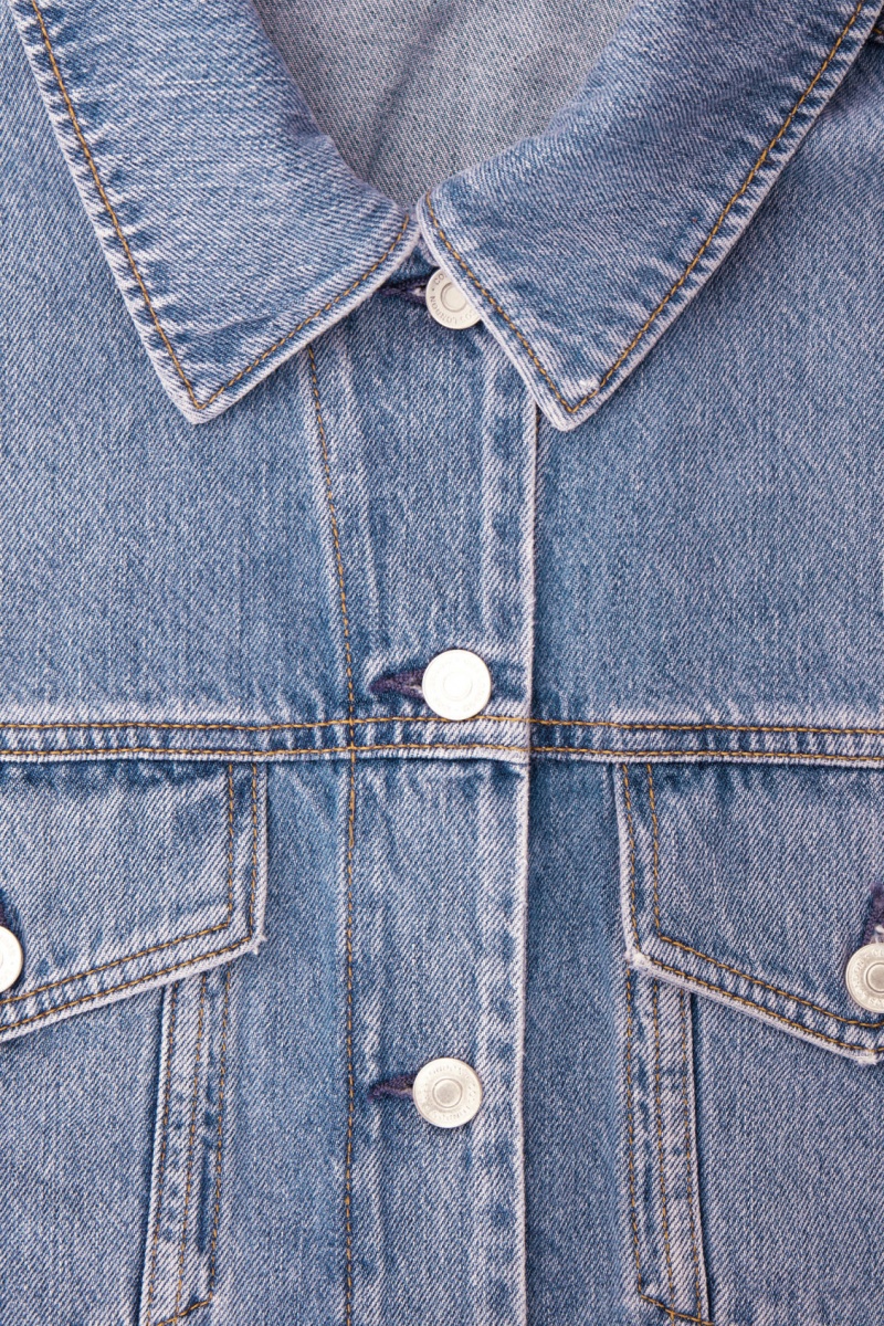 Dámské Košile COS Oversized Cropped Denim Overshirt Světle Blankyt | QDWI-31726